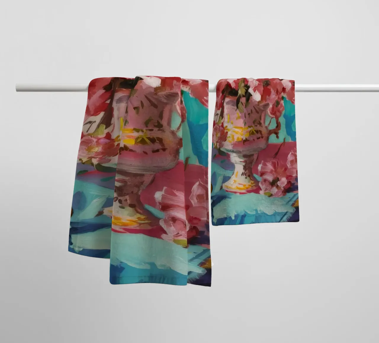 Peony Pattern Play towel by Celestial Harmony
