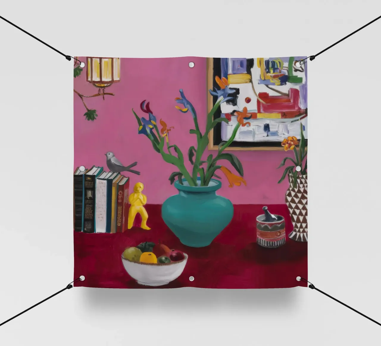 Studio sul fiore dell'alzavola telo in pvc da Opal Strokes