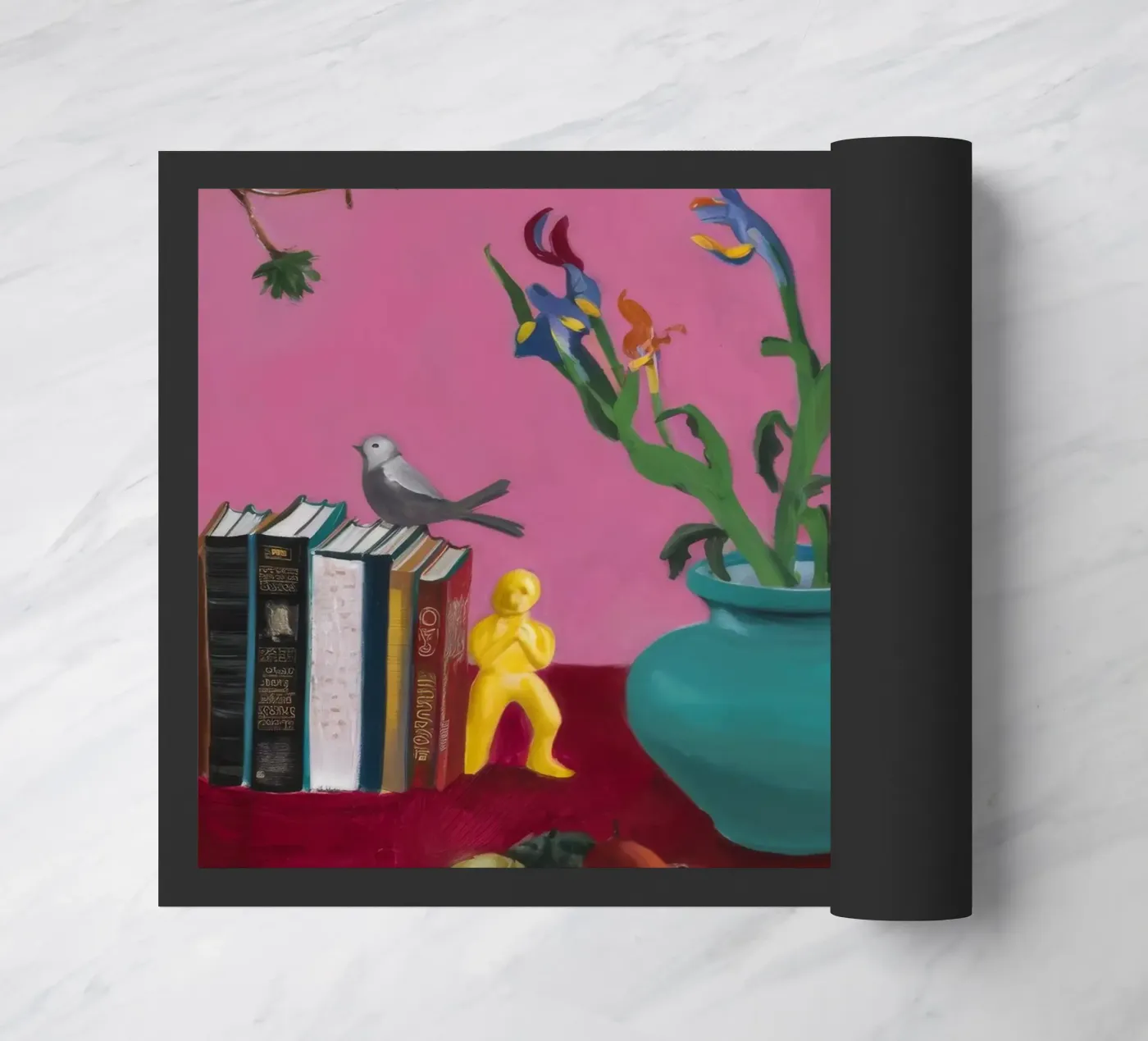 Teal Bloom Study Fußmatte von Opal Strokes