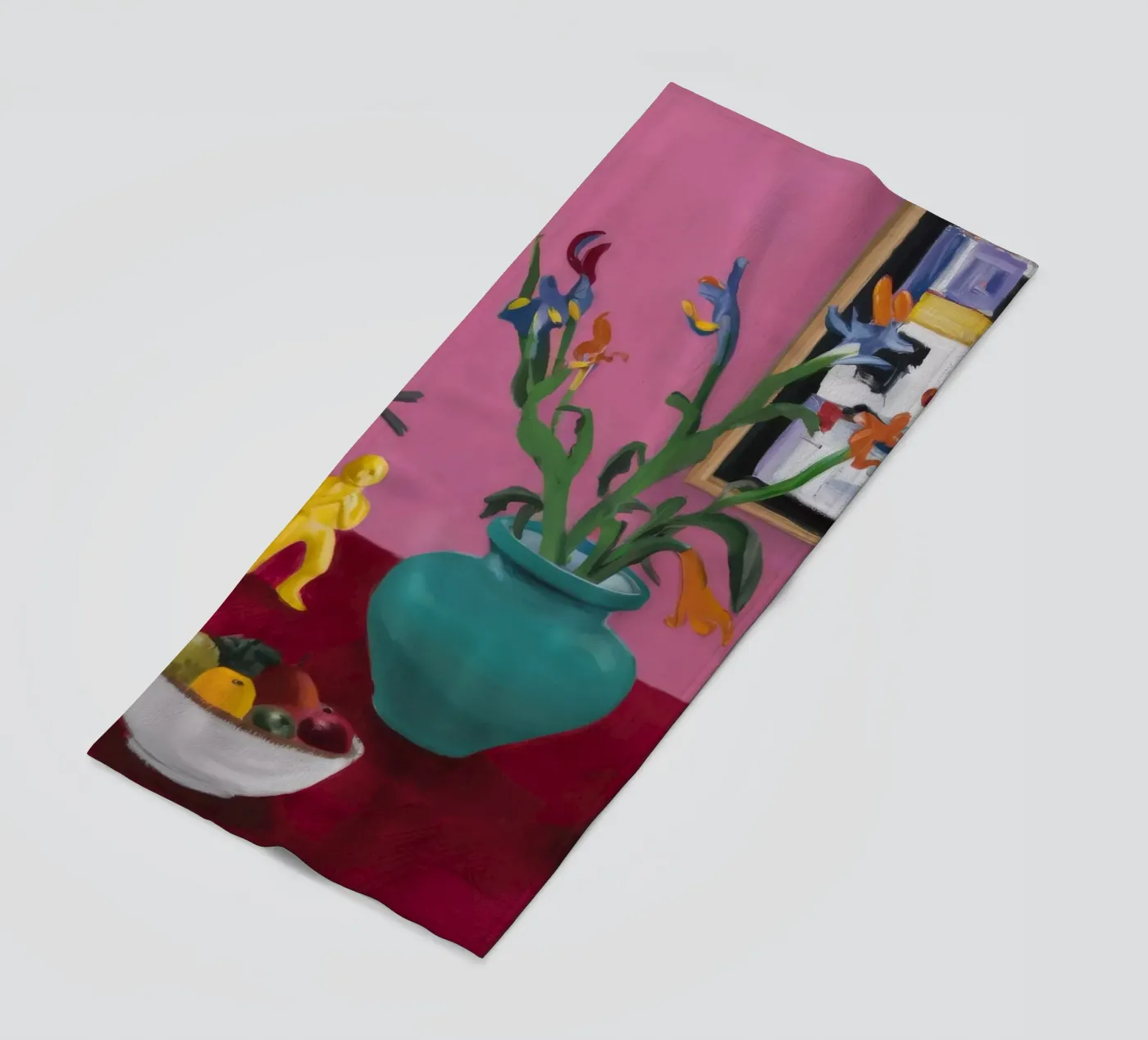 Teal Bloom Study strandhanddoek van Opal Strokes