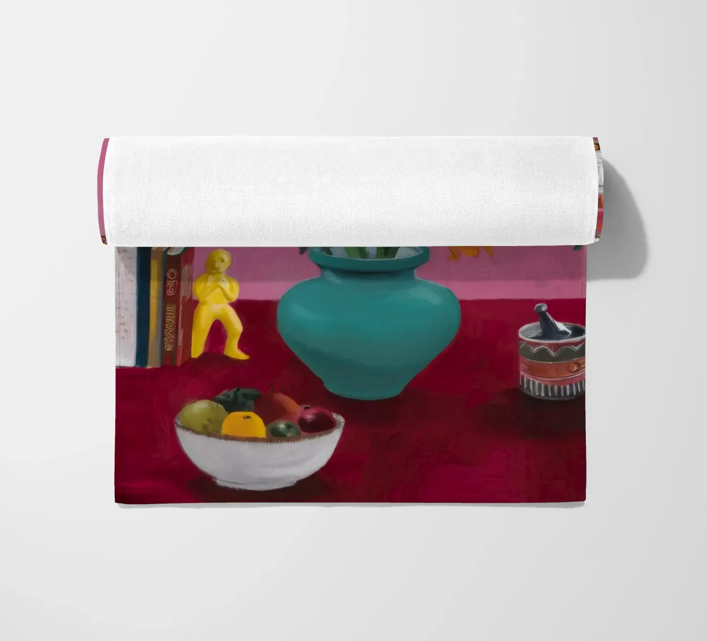 Teal Bloom Study strandhanddoek van Opal Strokes