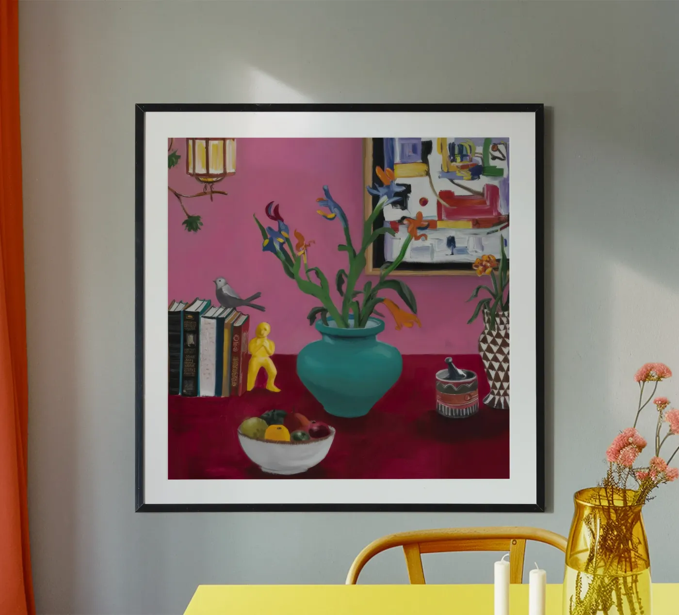 Étude sur les fleurs de sarcelle poster de Opal Strokes