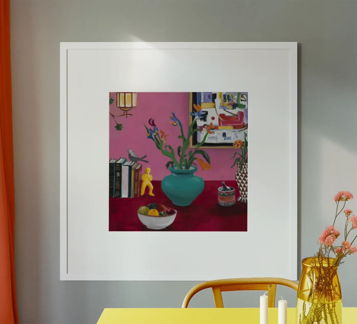 Étude sur les fleurs de sarcelle poster de Opal Strokes