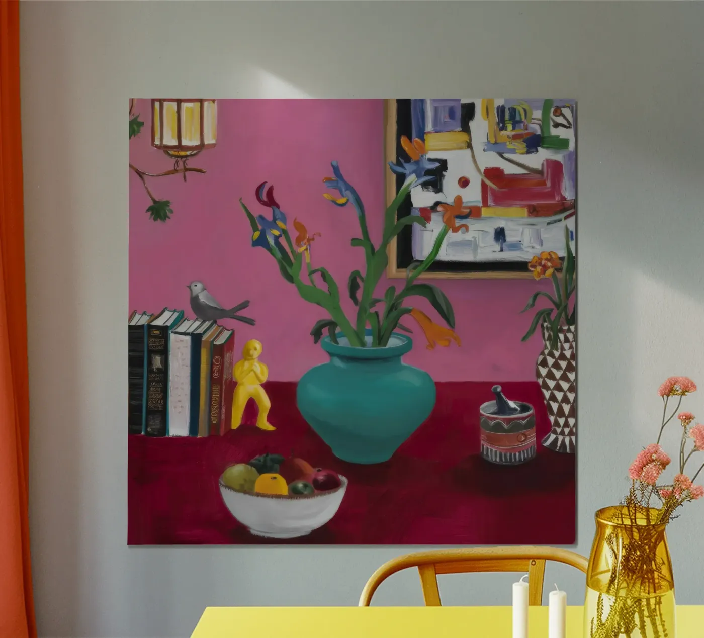 Étude sur les fleurs de sarcelle poster de Opal Strokes