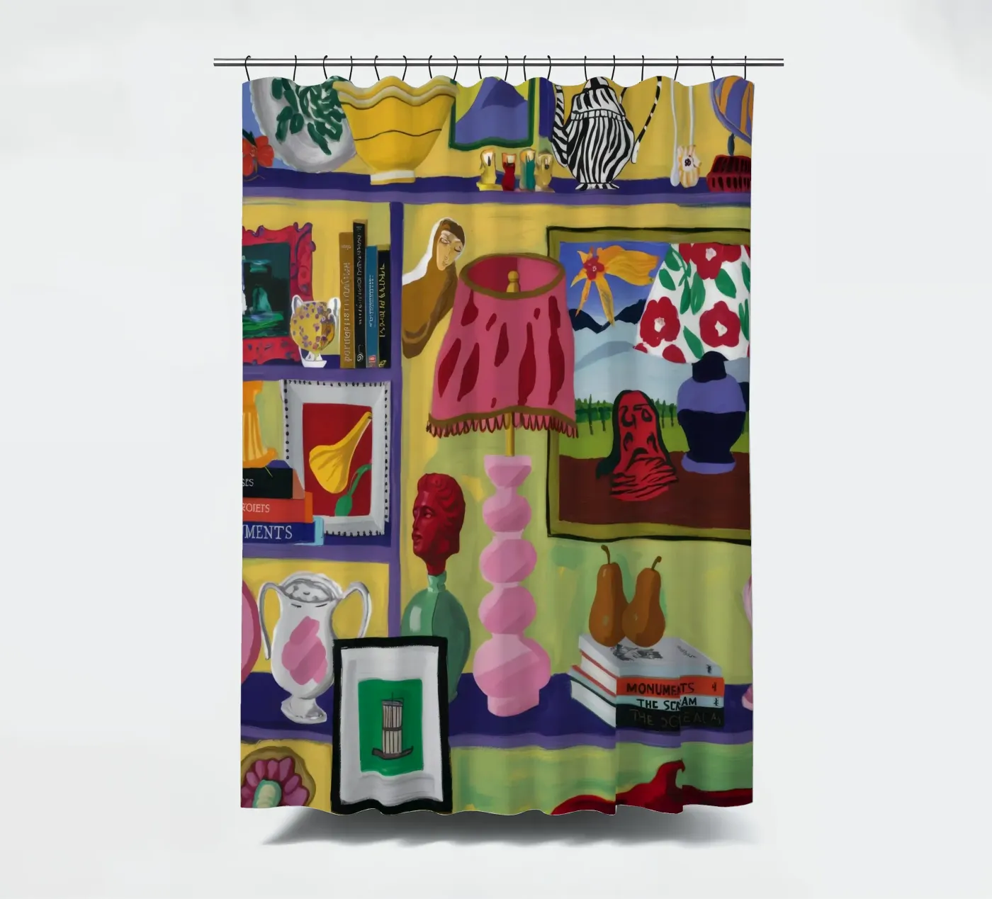 Eclectische vreugdevolle cache douchegordijn van Opal Strokes