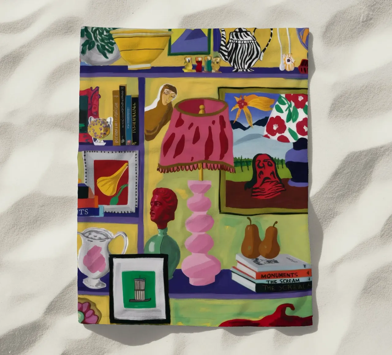 Cache eclettica e gioiosa telo mare da Opal Strokes