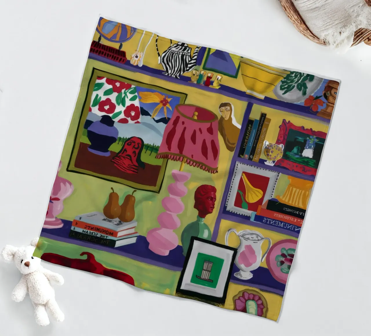 Eclectische vreugdevolle cache fleecedeken van Opal Strokes