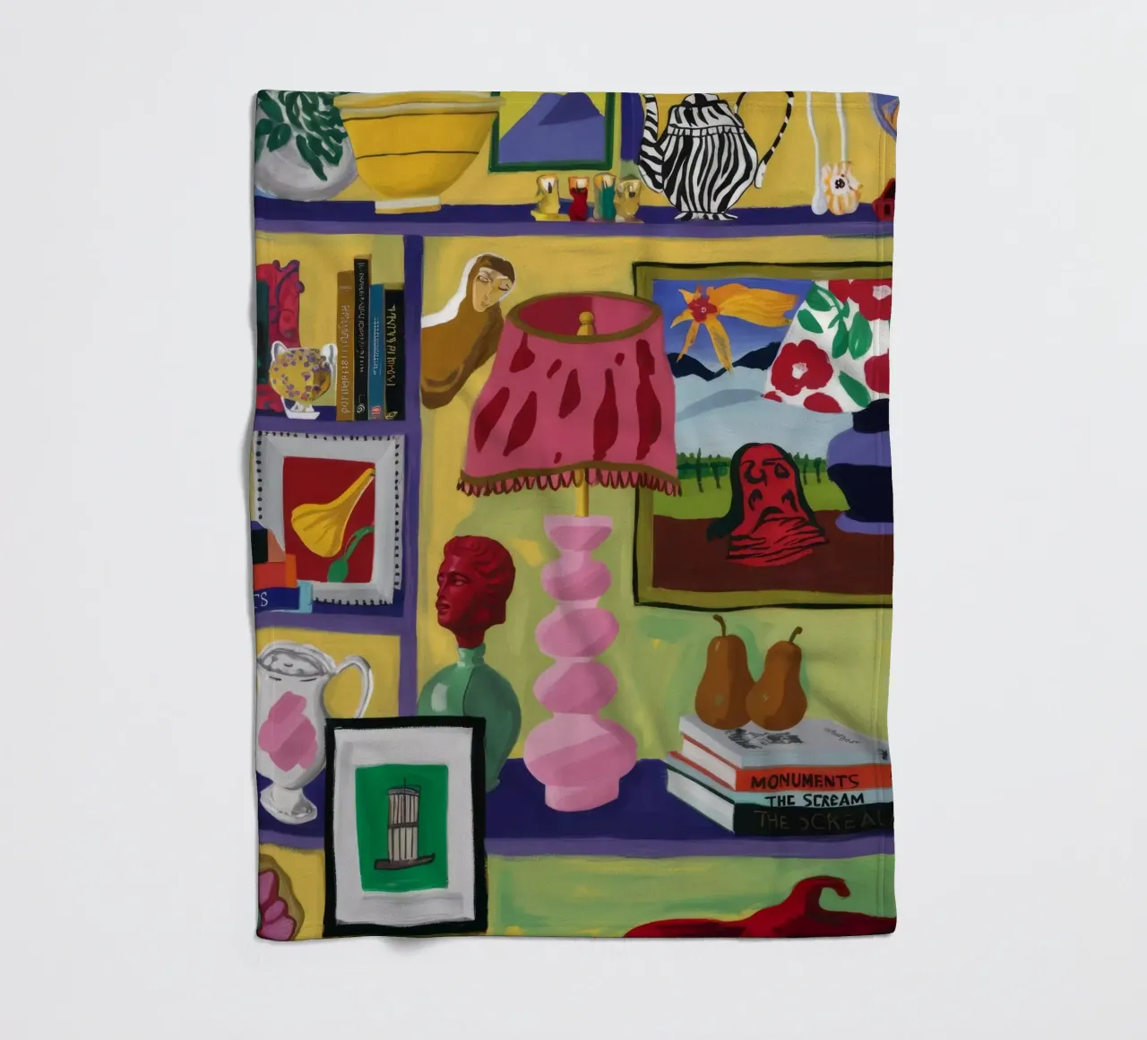 Eclectische vreugdevolle cache fleecedeken van Opal Strokes