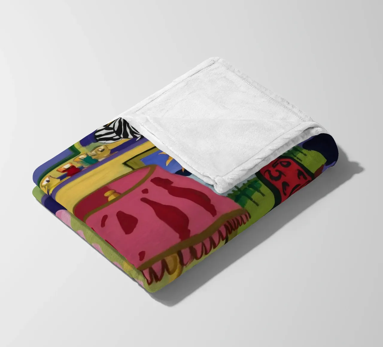 Eclectische vreugdevolle cache fleecedeken van Opal Strokes