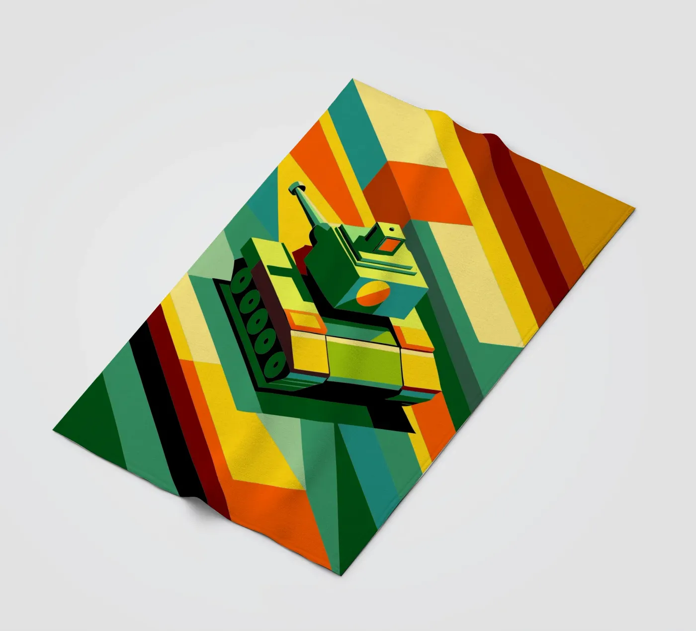 tank vector fleece blanket by Elfath