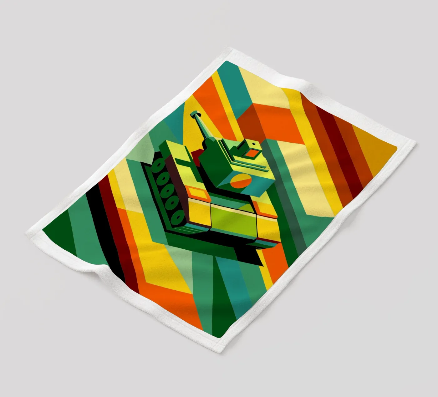 tank vector fleece blanket by Elfath