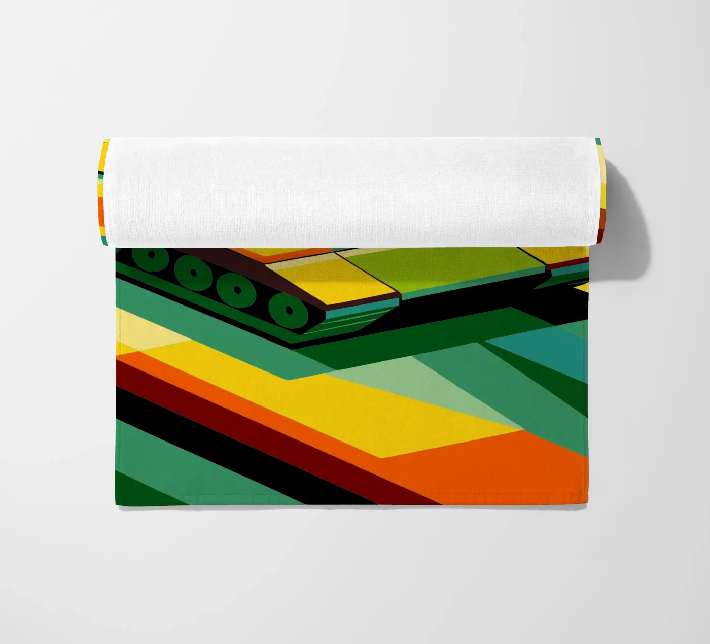 tank vector beach towel by Elfath