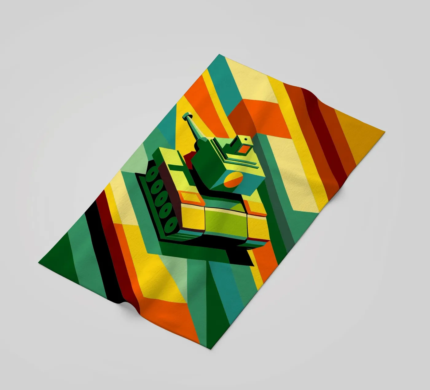 tank vector beach towel by Elfath