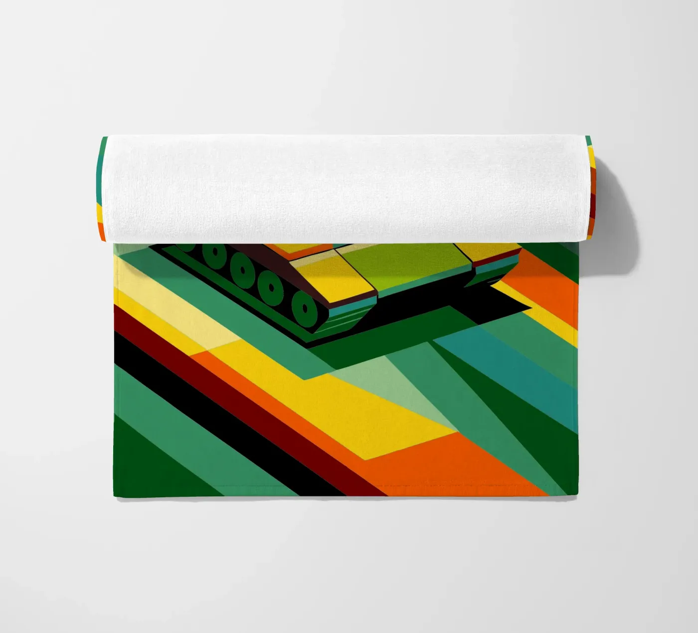 tank vector beach towel by Elfath