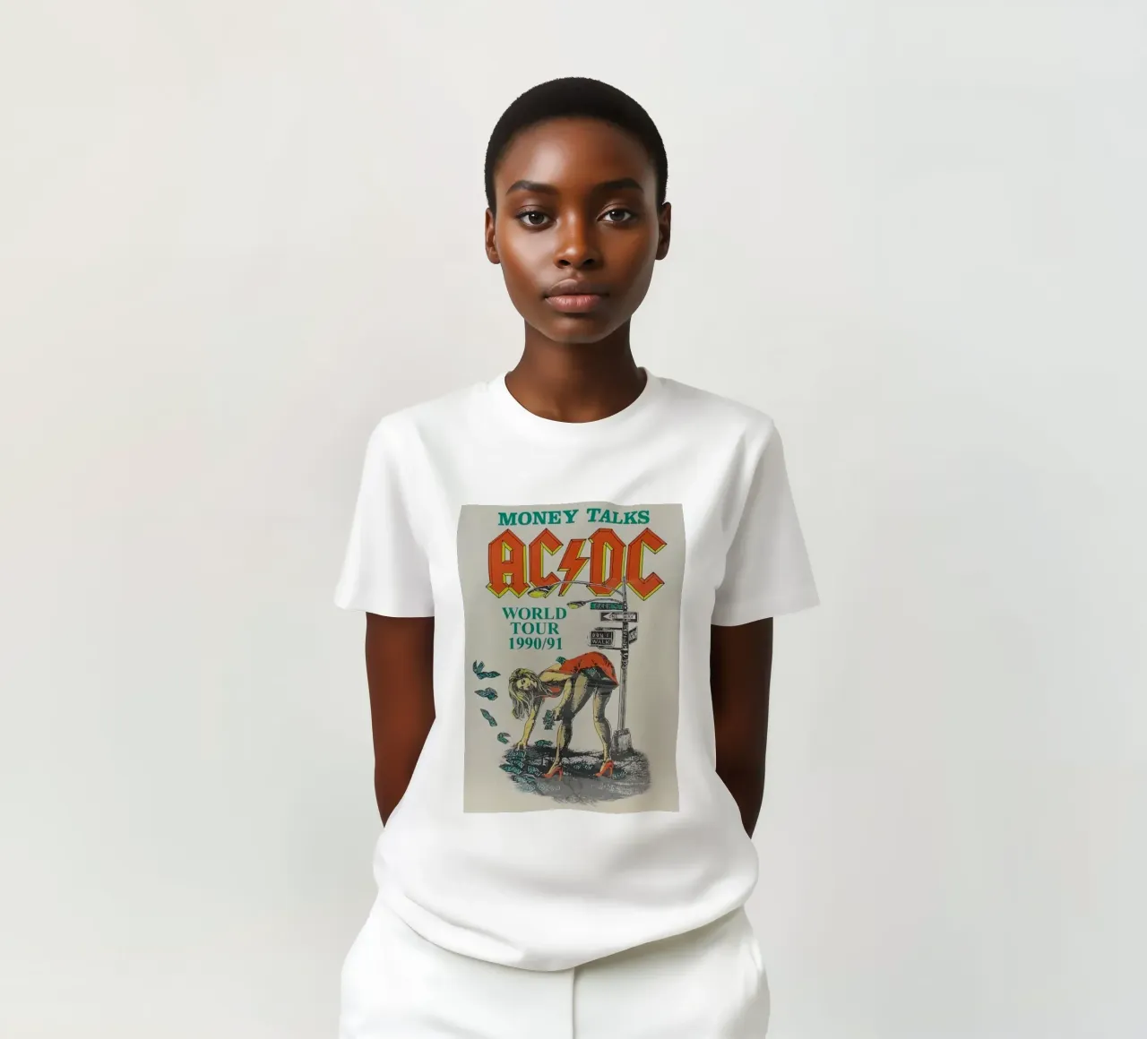 electrifying riffs of acdc t-shirt by korve