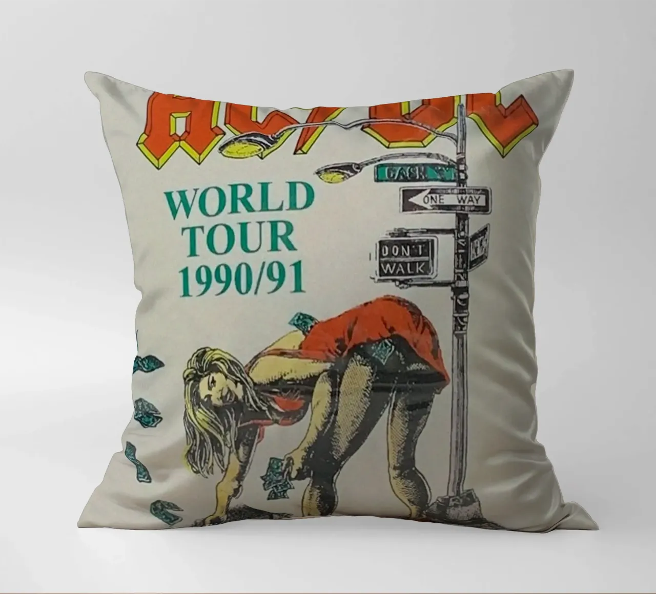 electrifying riffs of acdc decorative cushion by korve