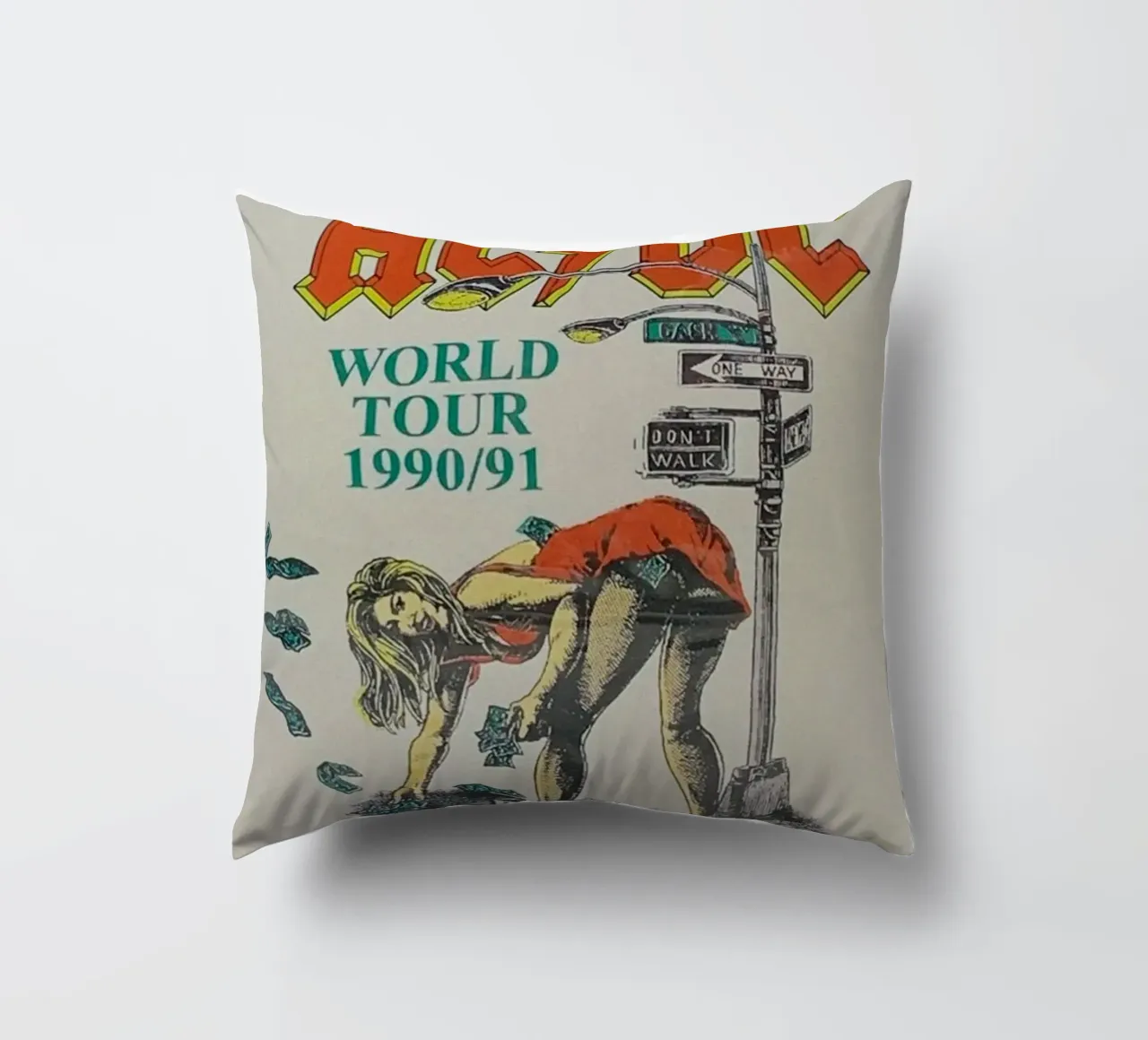 electrifying riffs of acdc decorative cushion by korve