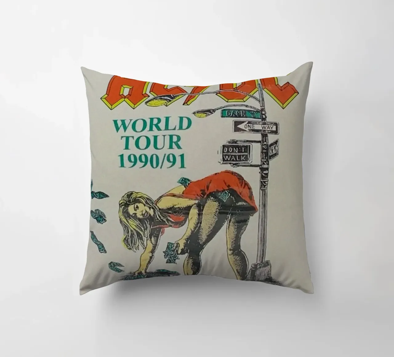 electrifying riffs of acdc decorative cushion by korve