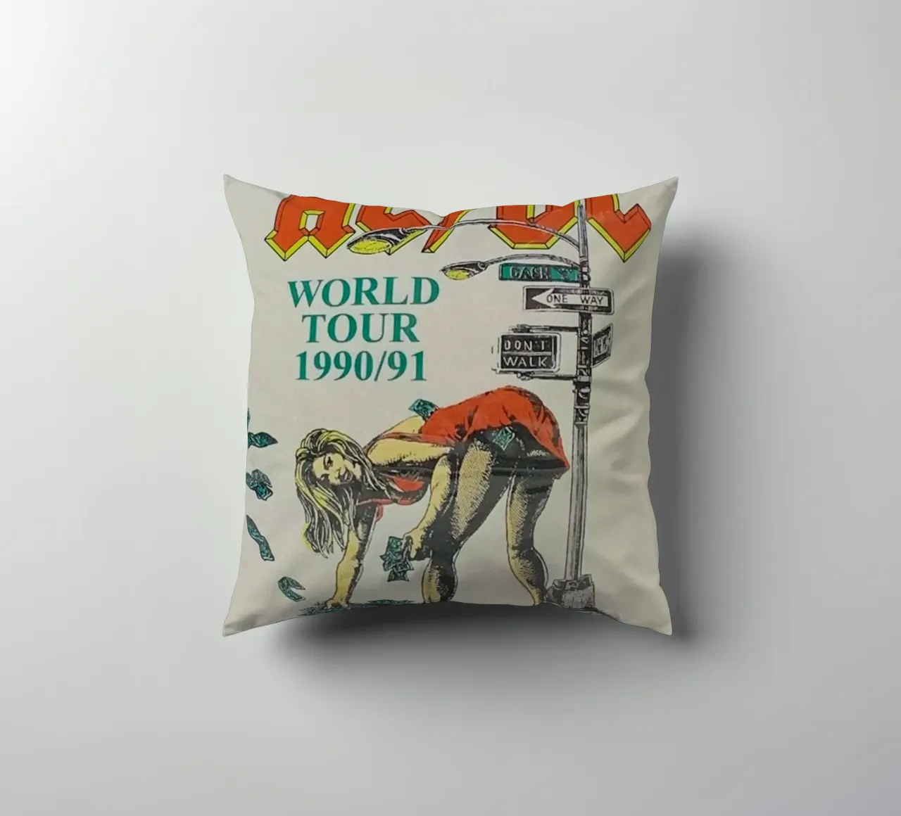 electrifying riffs of acdc decorative cushion by korve