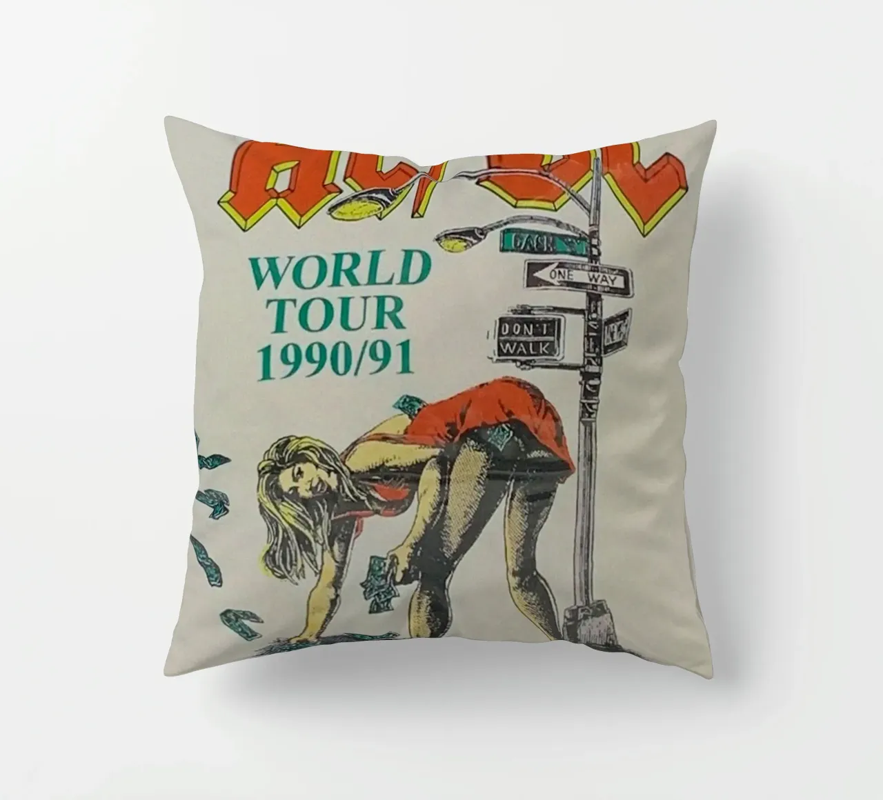 electrifying riffs of acdc decorative cushion by korve