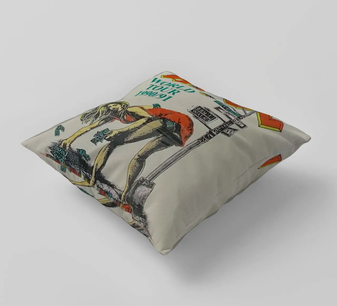electrifying riffs of acdc decorative cushion by korve