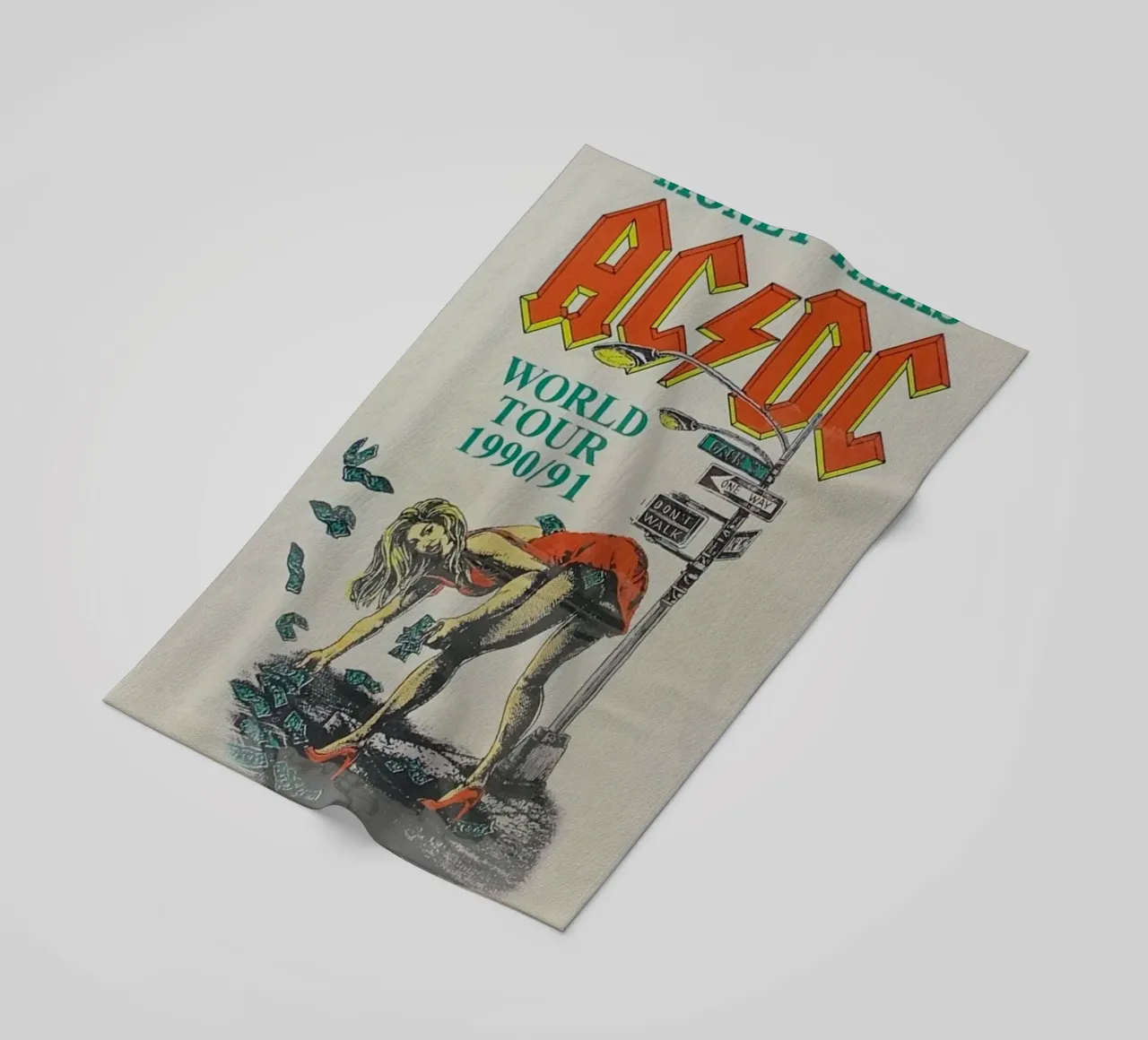 electrifying riffs of acdc beach towel by korve