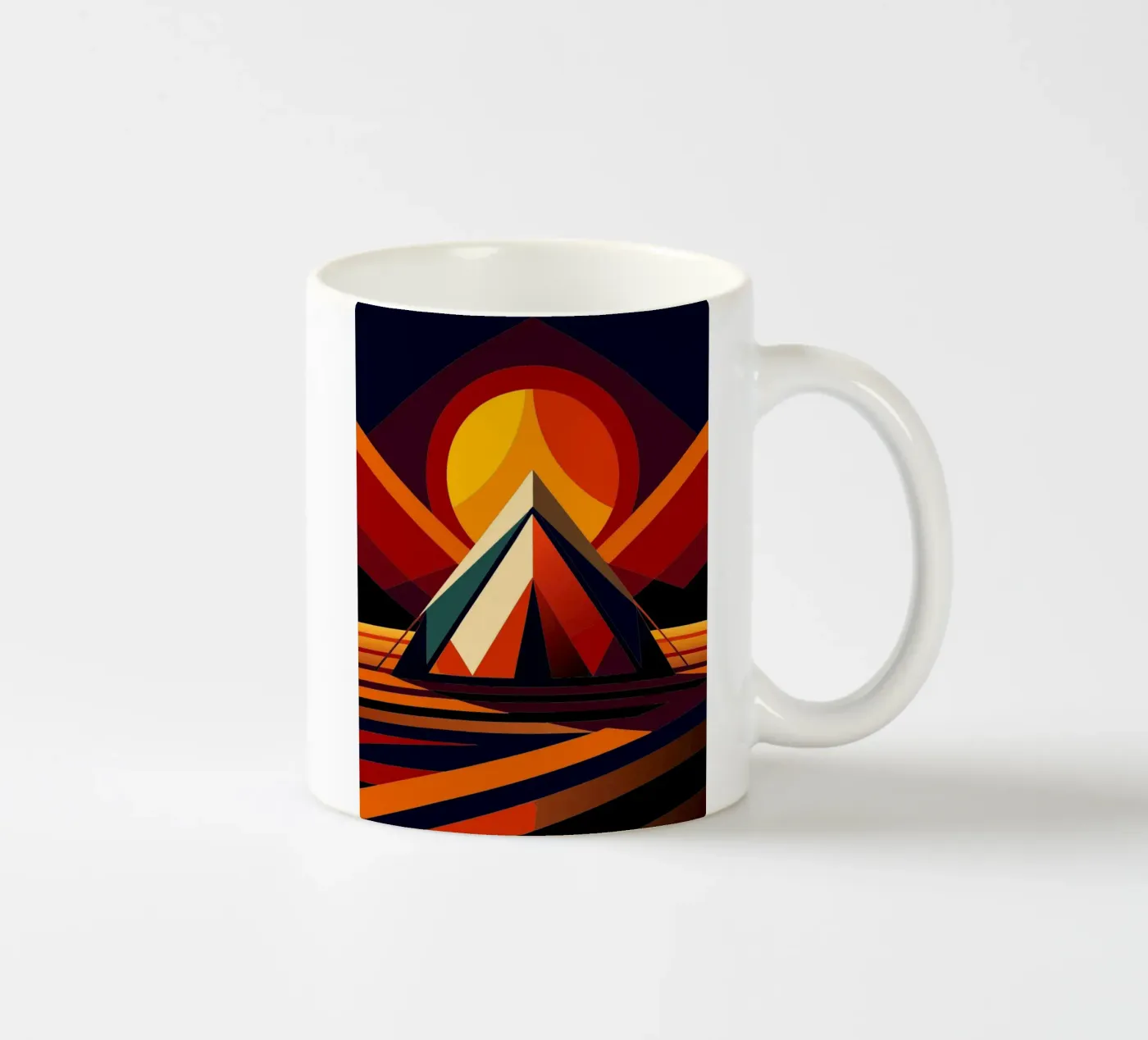tent vector ceramic mug by Elfath