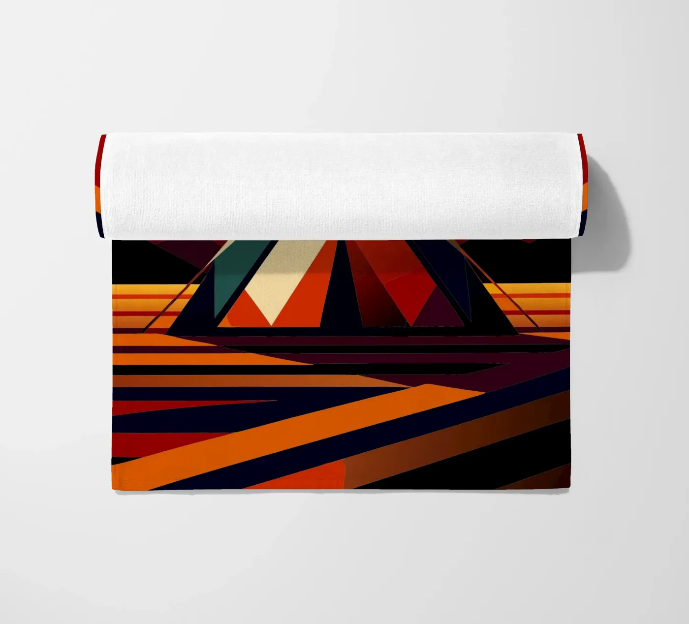 tent vector beach towel by Elfath