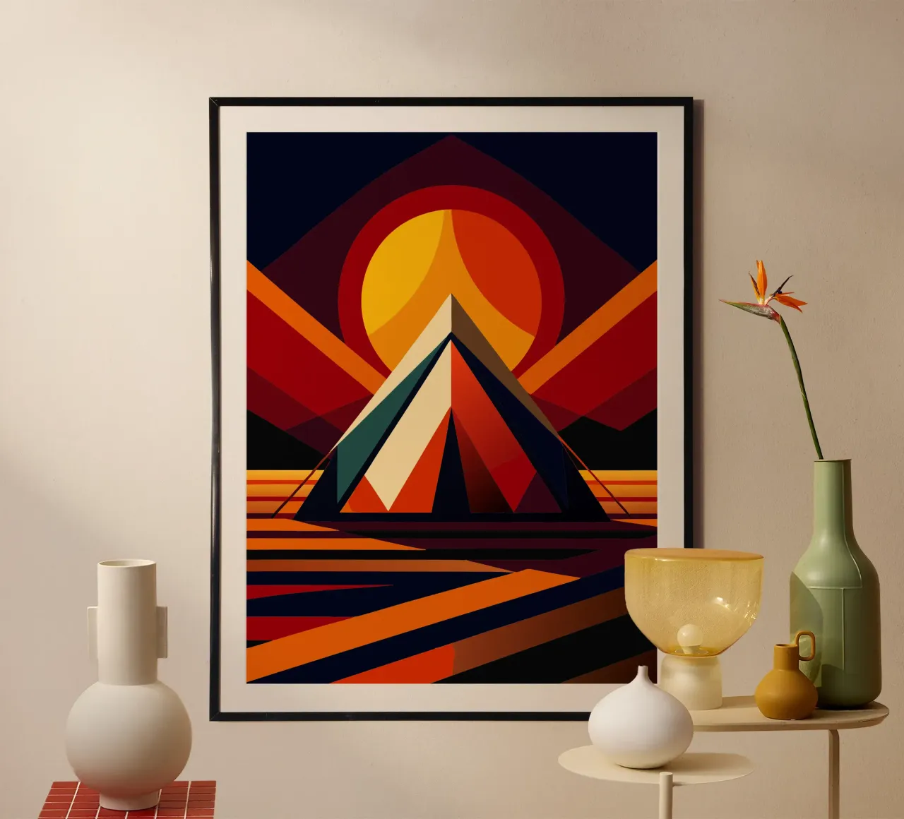vettore tenda poster con telaio in legno da Elfath