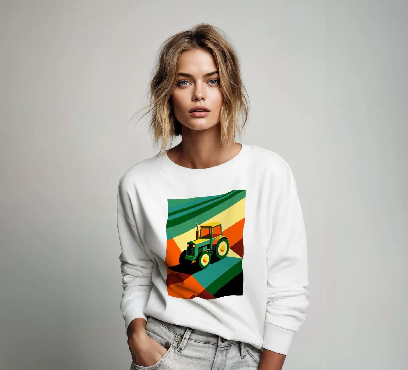 tracktor vector sweatshirt by Elfath