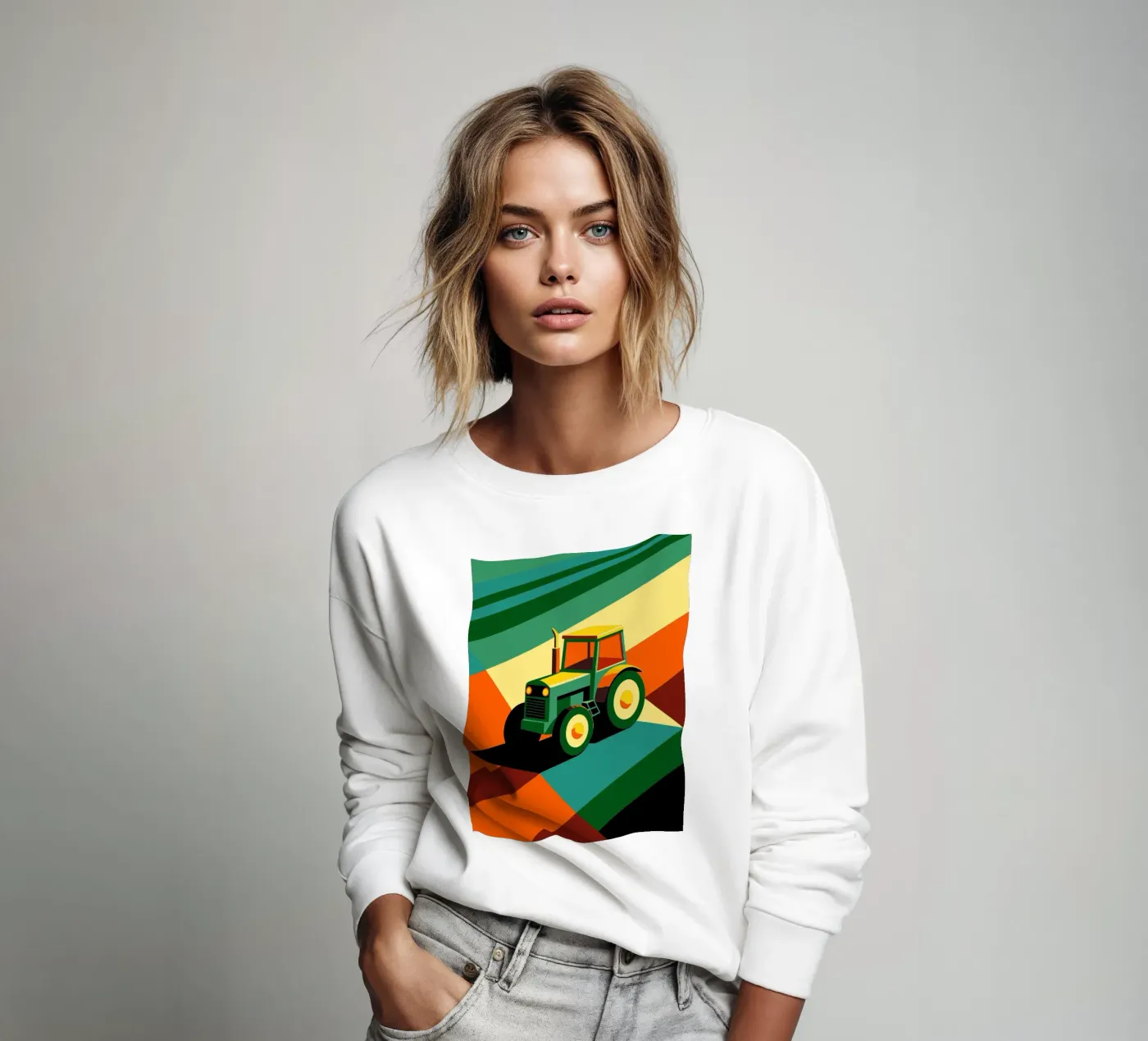tracktor vector sweatshirt by Elfath