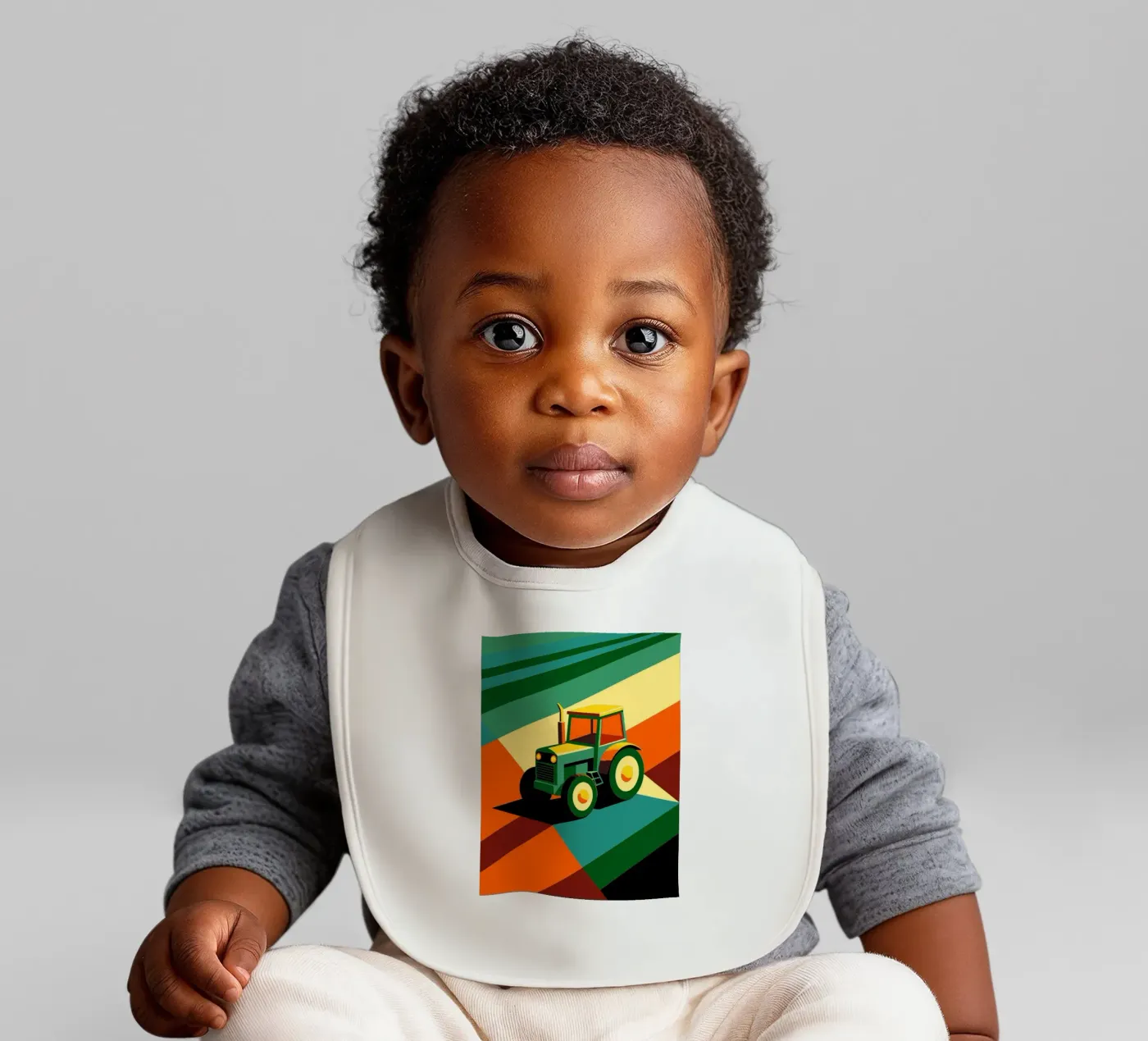 tracktor vector baby slabbetje van Elfath