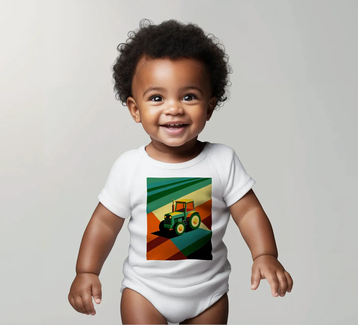 Tracktor-Vektor Kurzarm Babybody von Elfath