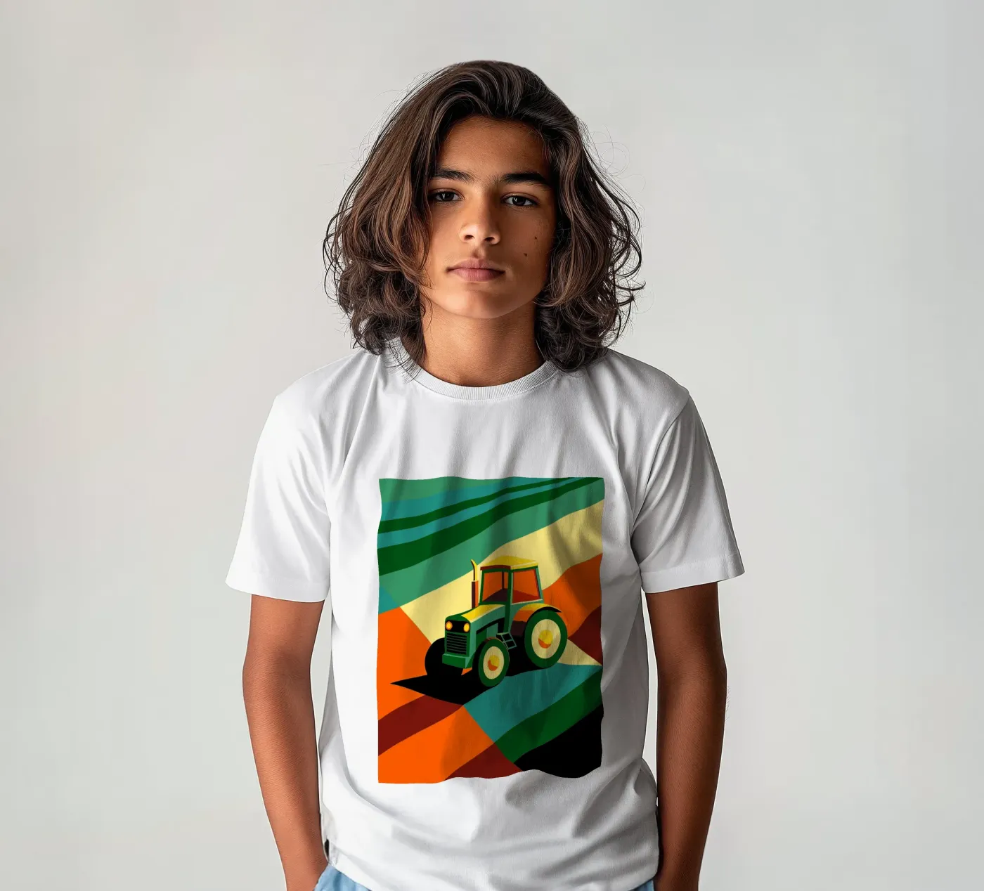 vettore tracktor t-shirt bambini da Elfath