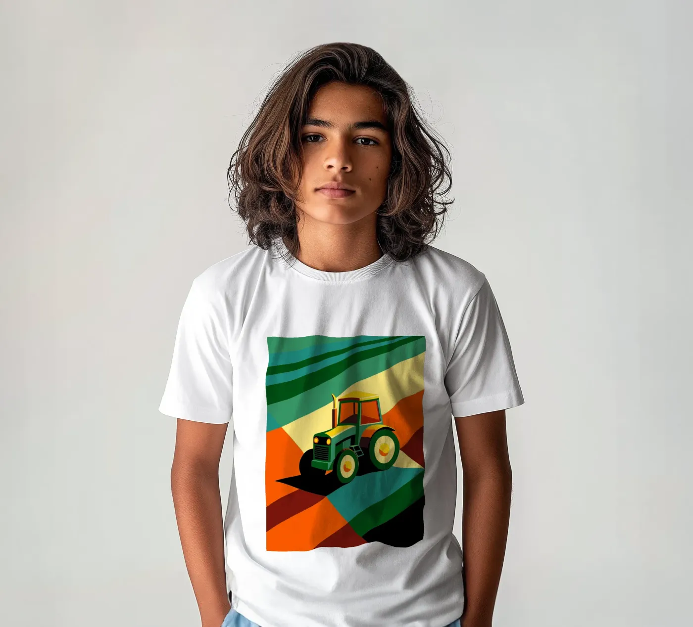 vettore tracktor t-shirt bambini da Elfath