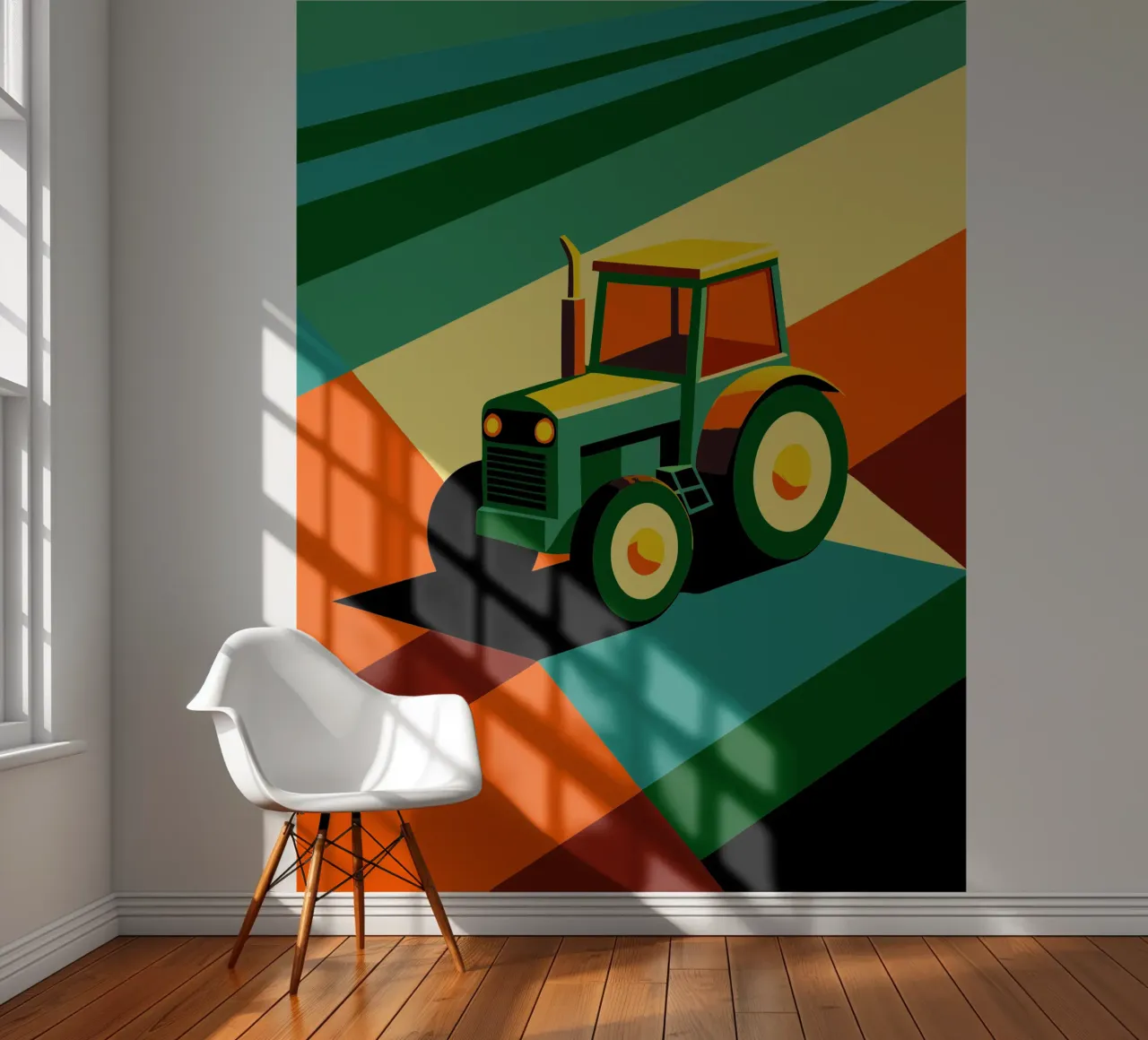 tracktor vector fotobehang van Elfath