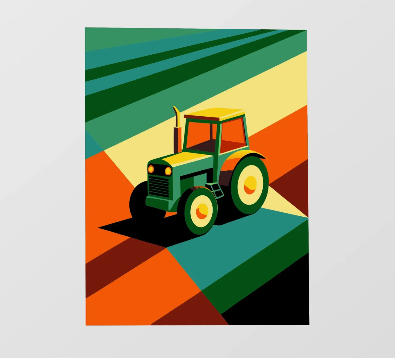 tracktor vector fotobehang van Elfath
