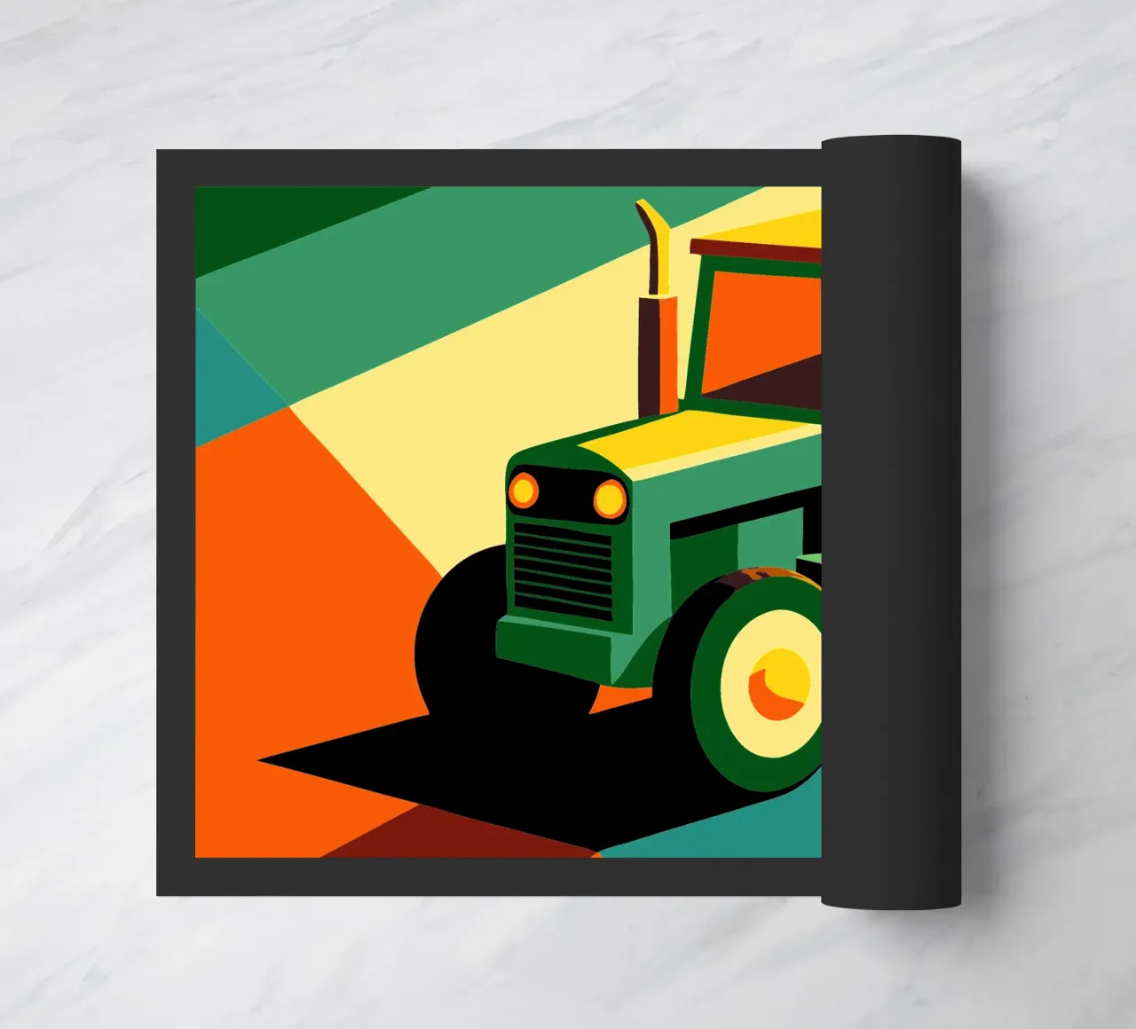 tracktor vector doormat by Elfath