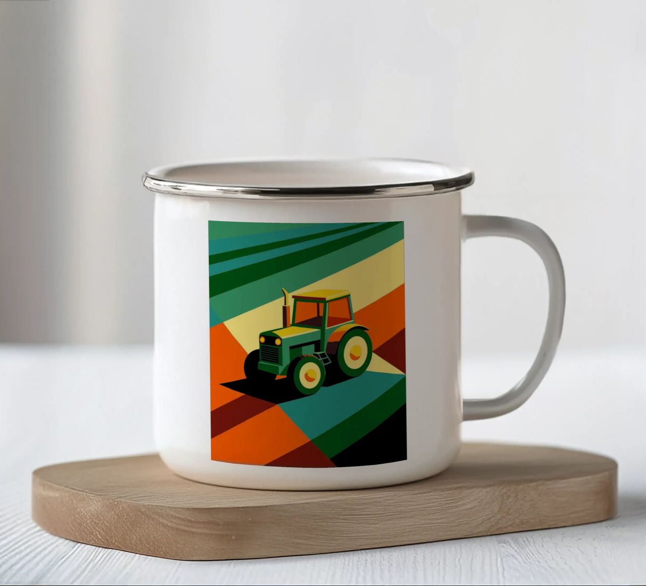 vettore tracktor tazza in smalto da Elfath
