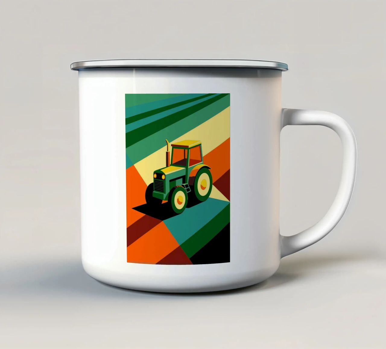 vettore tracktor tazza in smalto da Elfath