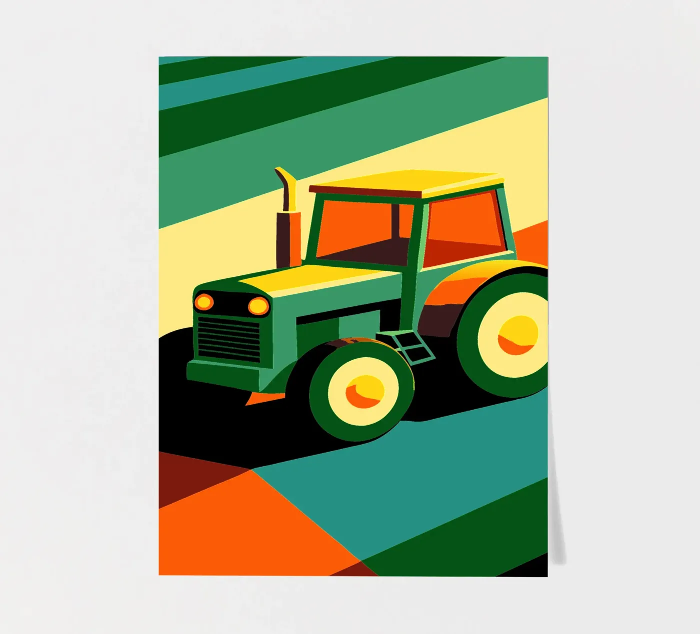 tracktor vector Stickerbogen von Elfath