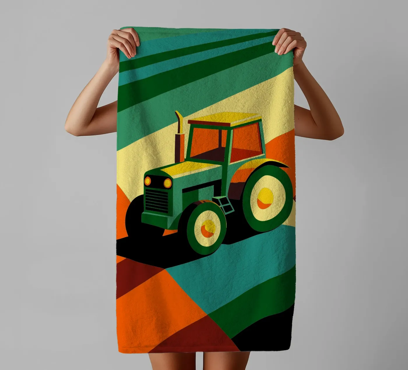 tracktor vector towel by Elfath