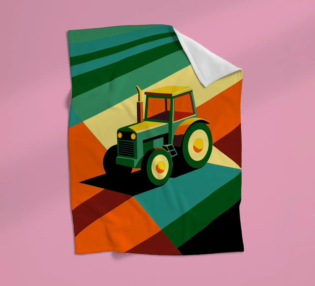 tracktor vector fleecedeken van Elfath