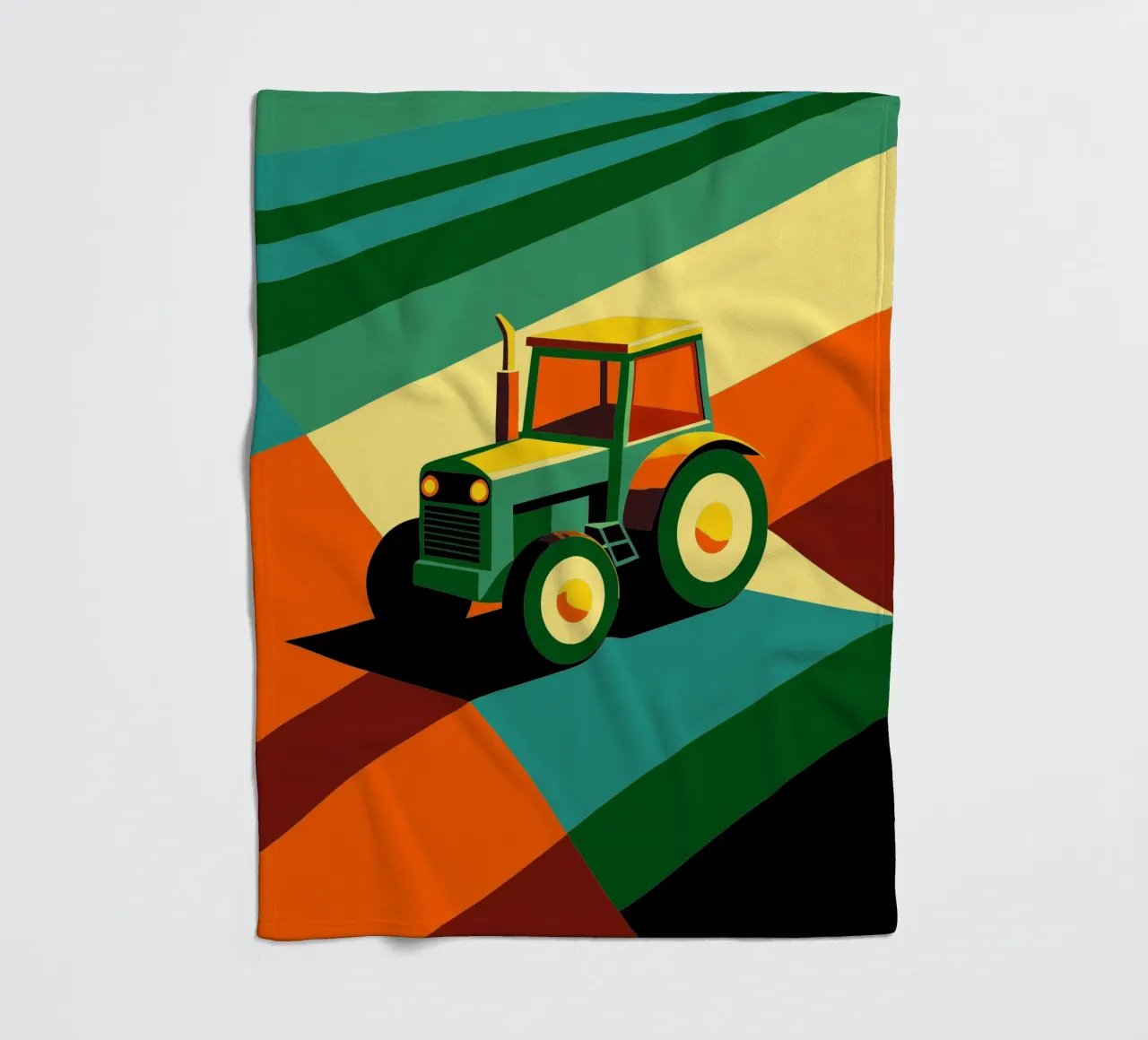 tracktor vector fleecedeken van Elfath