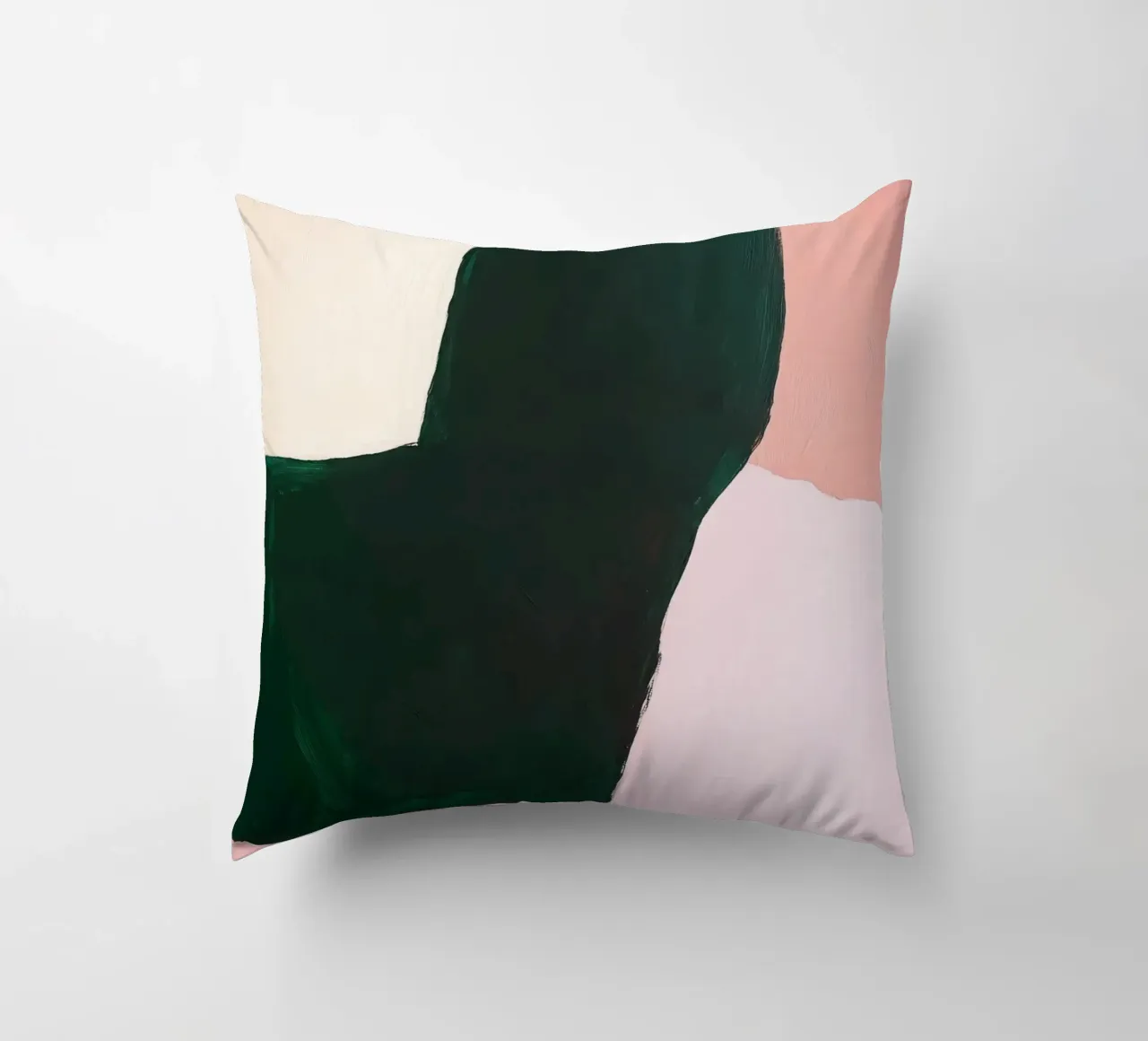 Composizione Japandi in rosa, verde e nero cuscino da Euphoria Theresa