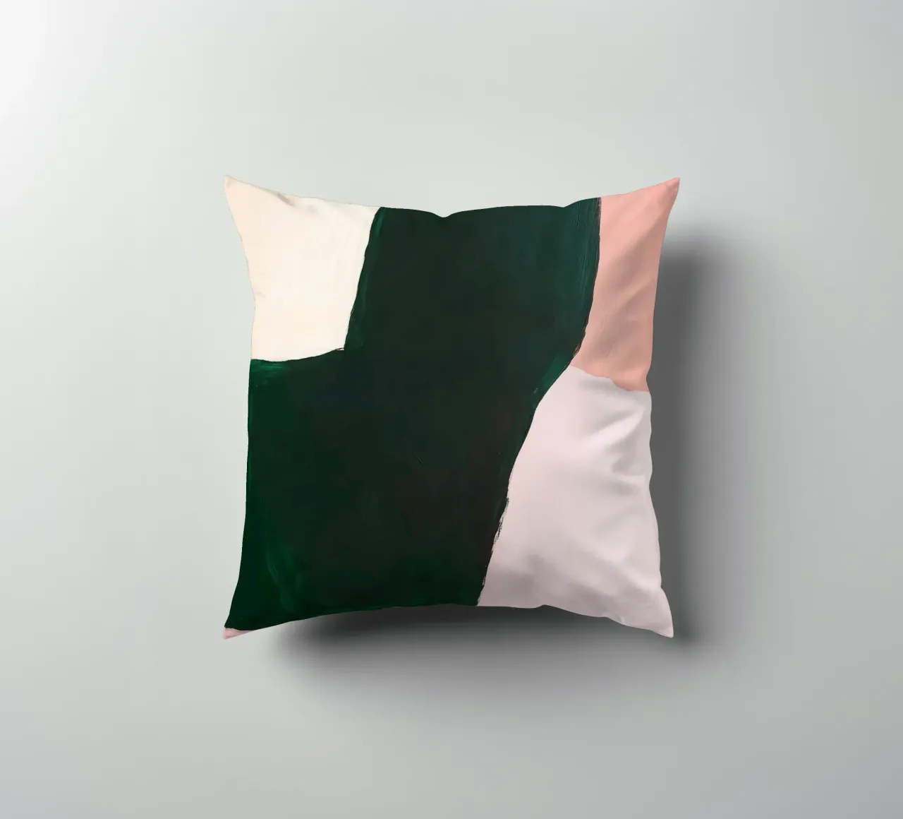 Composizione Japandi in rosa, verde e nero cuscino da Euphoria Theresa