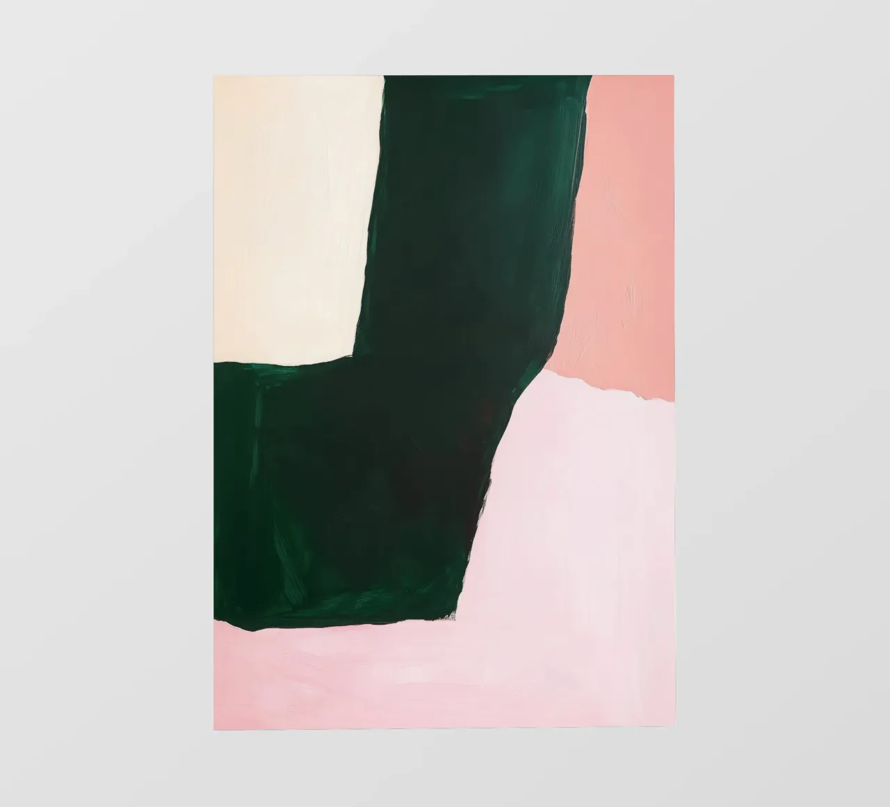 Composizione Japandi in rosa, verde e nero telo in pvc da Euphoria Theresa