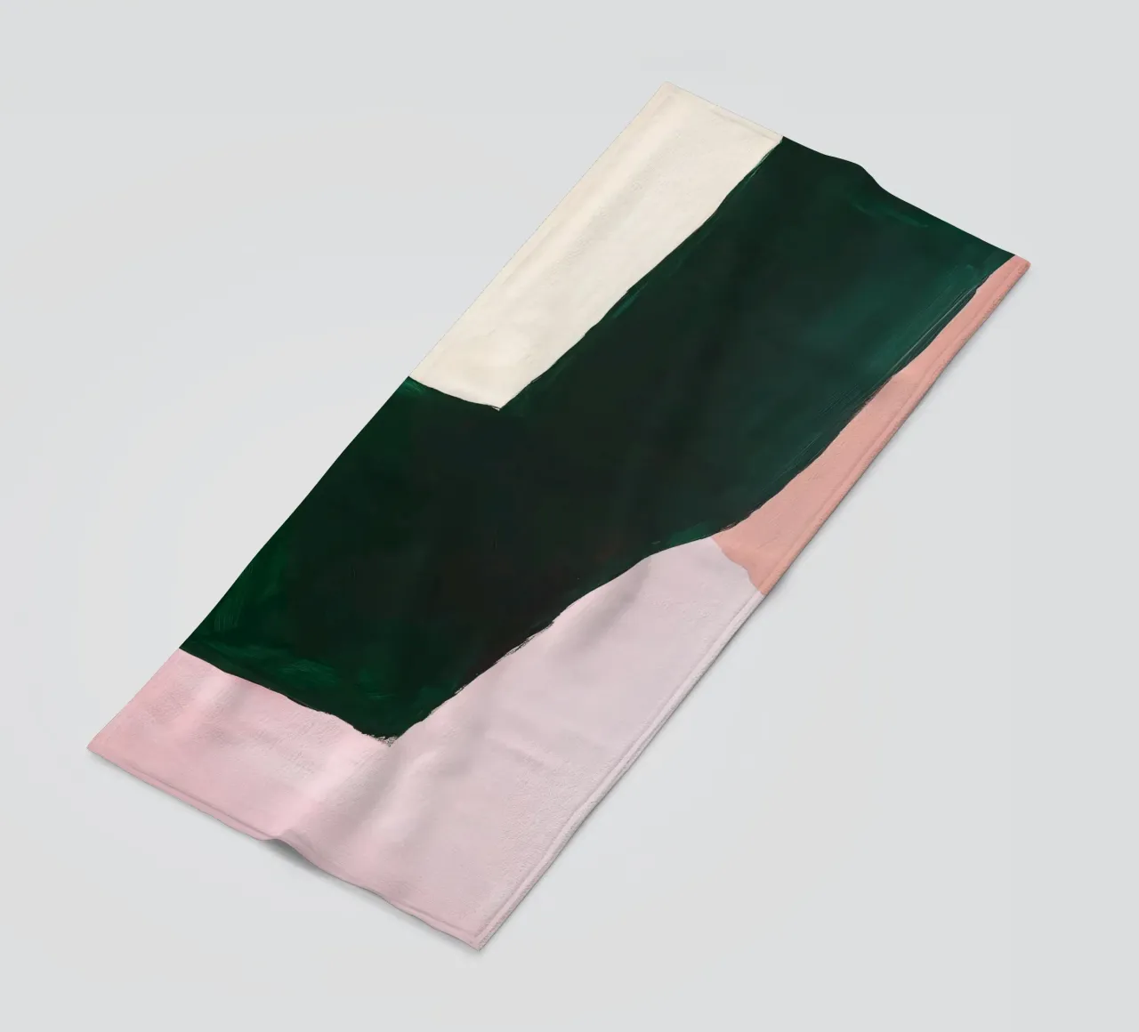 Composizione Japandi in rosa, verde e nero telo mare da Euphoria Theresa