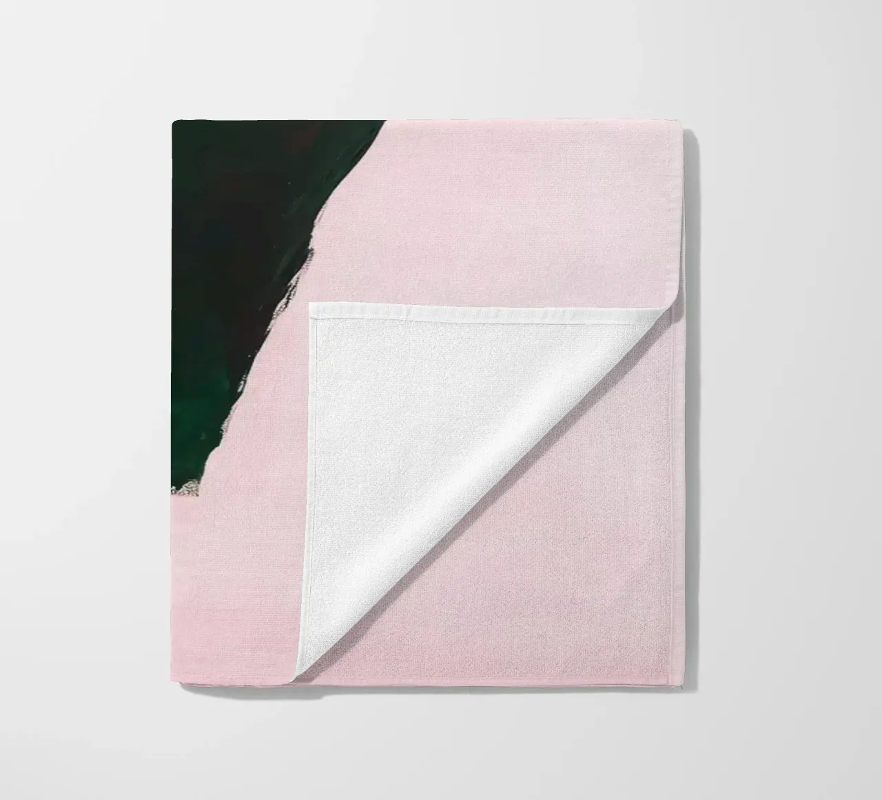 Composizione Japandi in rosa, verde e nero telo mare da Euphoria Theresa
