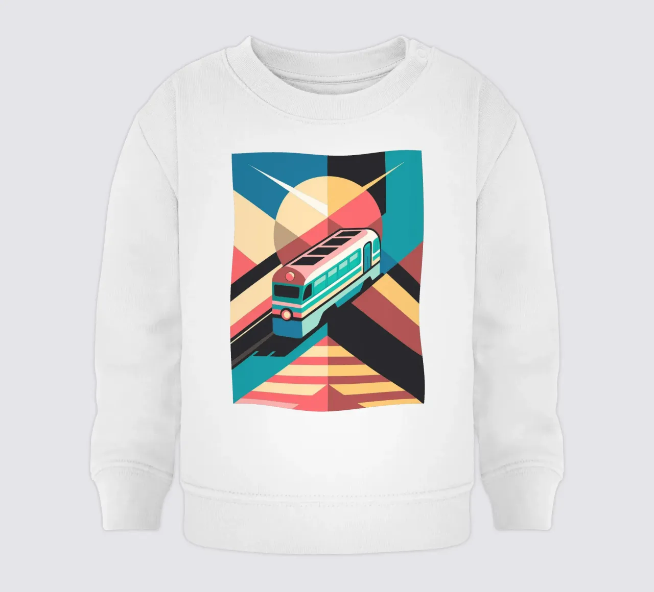 Lokomotivvektor Baby Sweatshirt von Elfath